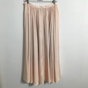 Scanlan & Theodore Full Maxi Skirt in Light Pink